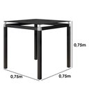 Ver imagem 5 de Mesa 4 Cadeiras Malva Tampo Vidro 75cm Preto