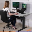 Ver imagem 2 de Mesa para Computador Gamer Preta com Regulagem de Altura Tampo 120x80 - Branco