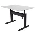 Ver imagem 1 de Mesa para Computador Gamer Preta com Regulagem de Altura Tampo 120x80 - Branco