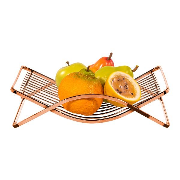 Fruteira de Mesa Rosé Gold Aço Piatina - Wp Connect - 2