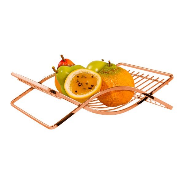 Fruteira de Mesa Rosé Gold Aço Piatina - Wp Connect