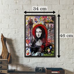 Quadro Grande Decoração Home Office Elegante Moderno Revenda:Monalisa Grafit Geek - 3