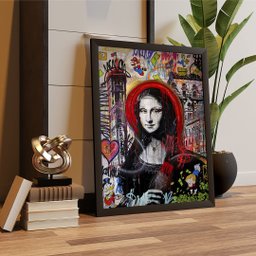 Quadro Grande Decoração Home Office Elegante Moderno Revenda:Monalisa Grafit Geek - 2
