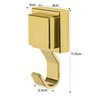 Gancho Multiuso Cabide Toalheiro Fixação por Ventosa Dourado - 5