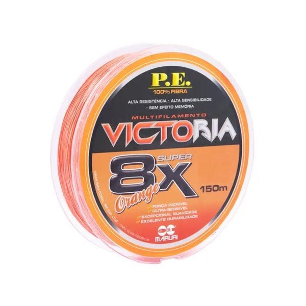 Linha Multifilamento Victoria 8x 150mts Orange - Maruri 0,52mm - 1