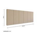 Ver imagem 4 de Cabeceira Lisa Queen Estofada Suede Espuma Premium Modulada Conforto e Design - Areia
