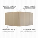 Ver imagem 3 de Cabeceira Lisa Queen Estofada Suede Espuma Premium Modulada Conforto e Design - Areia