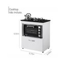 Ver imagem 3 de Balcão para Cooktop 4 Bocas 1 Porta Basculante Salvia Kaiki Móveis Branco
