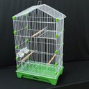 Ver imagem 3 de Gaiola Travas Plásticas Malha Fina para Periquito Quatiguá:branco+verde