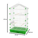 Ver imagem 2 de Gaiola Travas Plásticas Malha Fina para Periquito Quatiguá:branco+verde