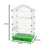 Gaiola Travas Plásticas Malha Fina para Periquito Quatiguá:branco+verde - 2