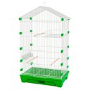 Ver imagem 1 de Gaiola Travas Plásticas Malha Fina para Periquito Quatiguá:branco+verde