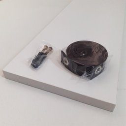 Prateleira Com Alças De Couro - MDF de 40cm - Alça Caramelo - 5