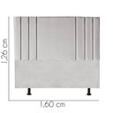 Ver imagem 3 de Cabeceira Estofada Queen Grécia 160cm Suede Cinza Claro