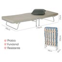 Ver imagem 4 de Cama Dobrável Camping Portátil Solteiro Prata com Colchão