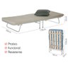 Cama Dobrável Camping Portátil Solteiro Prata com Colchão - 4
