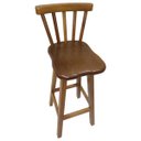 Ver imagem 3 de Kit 6 Banqueta Alta de Madeira com Encosto Country