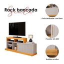 Ver imagem 4 de Rack Bancada Scala com Mesa de Centro Pilar Cedro Bali – Dj Móveis
