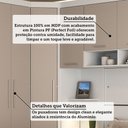 Ver imagem 4 de Quarto Modulado Casal de Canto com Guarda-roupas Maleiro e Cabeceira Alpes Master Luciane Móveis