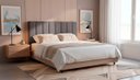 Ver imagem 2 de Cabeceira Estofada Moderna e Elegante para Cama de Casal 140 Carla Linho