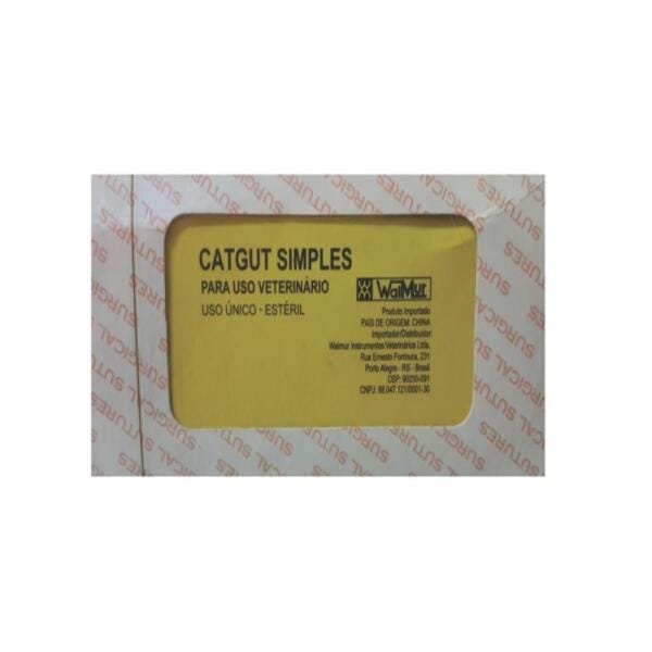 Catgut N4 Simples Cx com 12 - Esterelizada - Ab1086 Cx com 1 Cx - 1
