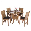 Ver imagem 1 de Conjunto Mesa Quadrada Mabelly 4 Cadeiras - São Carlos