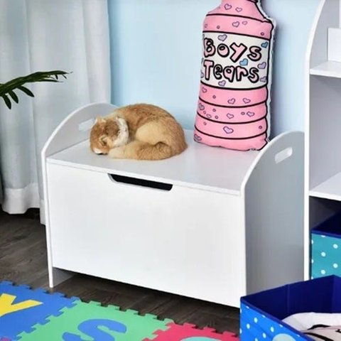 Organizador Baú Luiza 100% MDF (Brinquedos Quarto Infantil)
