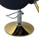 Ver imagem 5 de Cadeira Poltrona Salão de Beleza Maquiagem Fixa Dourada Luxo Moderna Preta Importway Iwcsb-pt