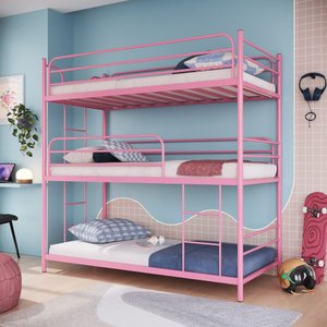 Treliche de Solteiro em Ferro Jack:rosa Bebe