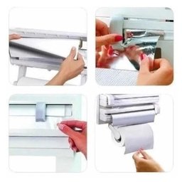 Suporte Papel Toalha Dispenser Cozinha Triple Paper 3 em 1 - 3