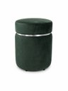 Ver imagem 1 de Kit de Puff com Cinta Superior Prata Verde Veludo - Let Móveis