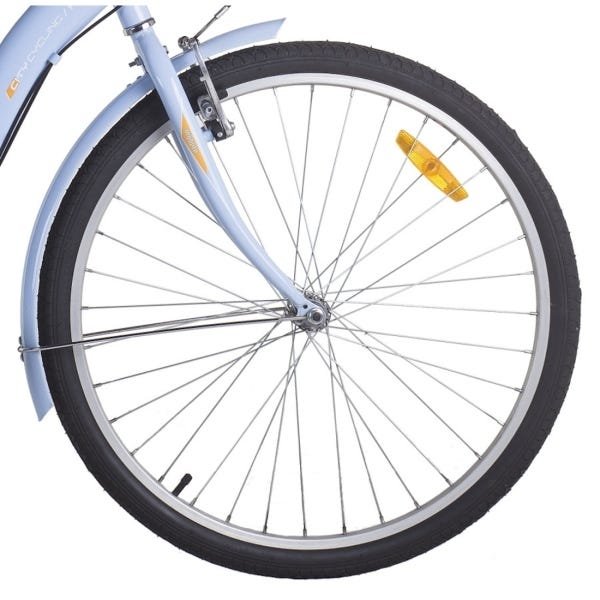 Bicicleta Vintage Retrô Aro 26 7V Azul Hit City Mobele com Cestinha - 4