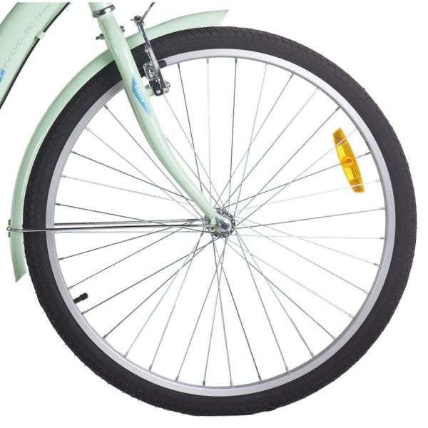 Bicicleta Vintage Retrô Aro 26 7V Verde Hit City Mobele com Cestinha - 4