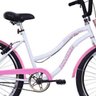 Bicicleta Retrô Vintage Aro 26 Feminina Beach Rosa com Branco - 3