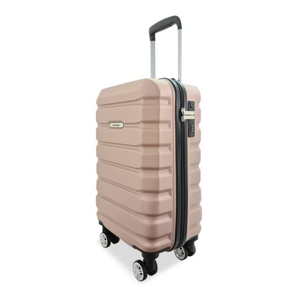 Kit Duas Malas de Bordo Rígidas 360º - Gladiador B3 Preto e Rose Gold - 2