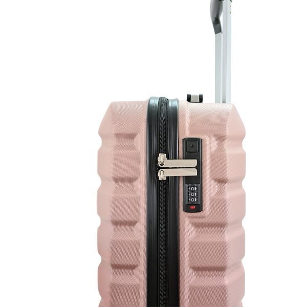 Kit Duas Malas de Bordo Rígidas 360º - Gladiador B3 Preto e Rose Gold - 4