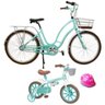 Bicicleta Retrô Antonella Aro 26 e Aro 12 com Capacete Kit Mãe e Filha - 4