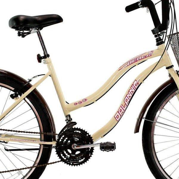 Bicicleta Retrô Vintage Aro 26 18v Feminina Beach Bege - 3