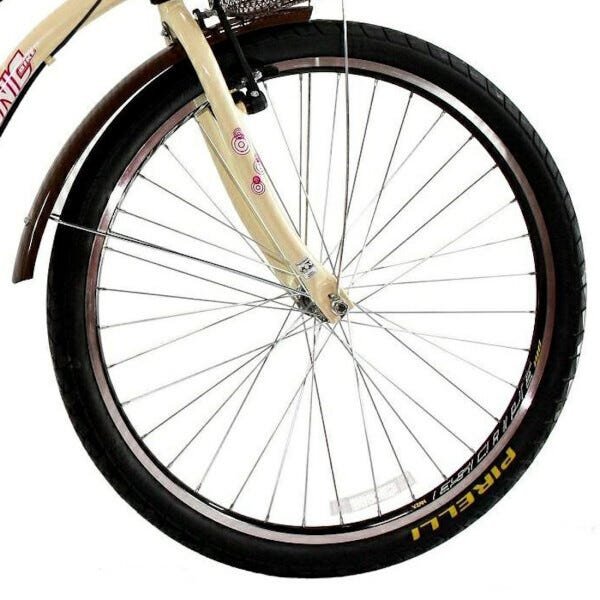 Bicicleta Retrô Vintage Aro 26 18v Feminina Beach Bege - 4