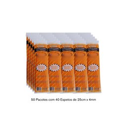 Espetos de Bambu para Churrasco de 28cm X 4.5mm - 50pct com 40un - 2