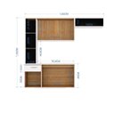 Ver imagem 3 de Cozinha Isis Completa 5 Portas Suspensa com Balcão Branco/Preto - Poquema