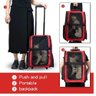 Carrinho Bolsa Transporte Cães Gatos Mochila Pet com Rodinha - 3