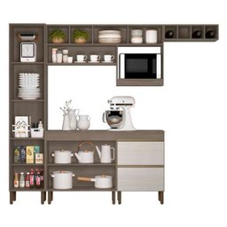 Composição Cozinha Lisboa Malbec Avelã Peternella Móveis - 2