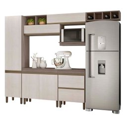 Composição Cozinha Lisboa Malbec Avelã Peternella Móveis - 1