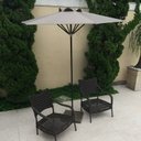 Ver mais imagens de Ombrelone Central 240cm de Diâmetro em Alumínio com Base Persianet