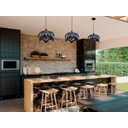 Ver imagem 4 de Luminária Lustre Pendente Madeira Teto Sala Quarto Cozinha Flor de Lótus Preto