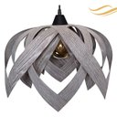 Ver imagem 1 de Luminária Lustre Pendente Madeira Teto Sala Quarto Cozinha Flor de Lótus Cinza