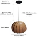 Ver imagem 2 de Luminária De Teto Moderno Bivolt E27 Casa Sala Mesa Ilha Bancada Rubi Freijó