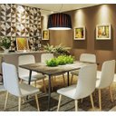 Ver imagem 4 de Luminária Lustre Pendente Moderno Bivolt E27 Sala Mesa Jantar Redondo 50cm Preto