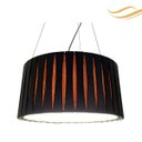 Ver imagem 1 de Luminária Lustre Pendente Moderno Bivolt E27 Sala Mesa Jantar Redondo 50cm Preto